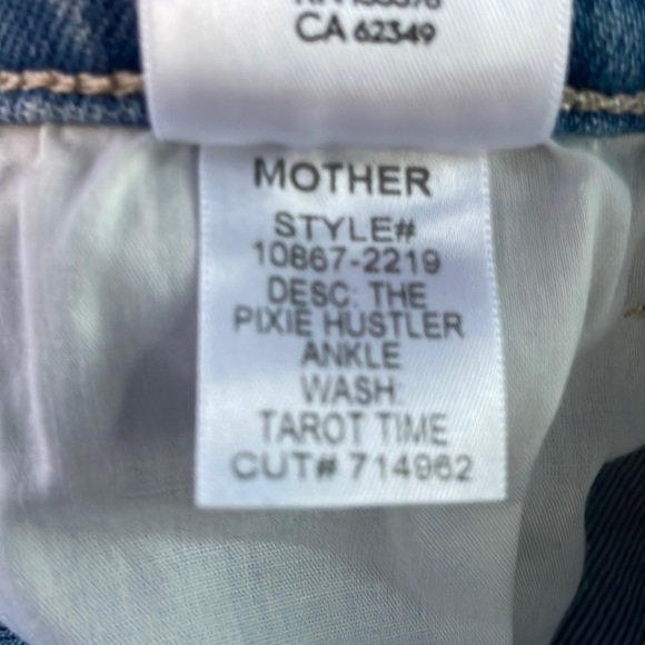 MOTHER “PIXIE HUSTLER ANKLE” WASH: TAROT TIME **SIZE 26 *NWT $258.00 - Picture 6 of 13